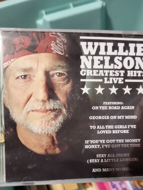 Willie Nelson Greatest Hits Live CD - Black & Red Artwork